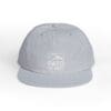 Light gray baseball cap with a small logo on the front.