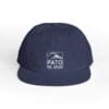 A navy blue baseball cap with a 'PATO Skateboards' logo on the front.