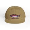 Tan baseball cap with colorful fish embroidery and 'Central Alaska' text.