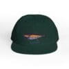 Dark green baseball cap with a colorful embroidered design on the front.