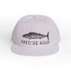 Gray cap with fish graphic and 'PATO DE AGUA' text.