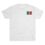 White t-shirt with a small Mexican flag on the chest.