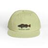 Beige cap with a fish design and 'Barrel Larder' text.