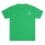 Green t-shirt with small white logo on chest.
