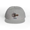 Gray Polo hat with a brown embroidered logo on the front.