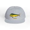 Light gray cap with a colorful fish embroidery on the front.