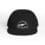 Black baseball cap with a white embroidered logo and text.