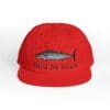 Red baseball cap with a duck graphic and 'PATO DE AGUA' text.
