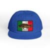 Blue cap featuring a Mexican flag with a fish emblem.