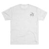 White T-shirt with a small black graphic on the chest.
