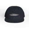 Black cap with a distressed rip detail on the front.