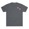 Gray t-shirt with a small MLB logo on the chest pocket area.