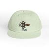 Light green baseball cap with an octopus logo and 