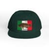 Dark green cap with a Mexican flag patch featuring a fish design.