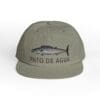 Gray cap with fish illustration and 'PATO DE AGUA' text.