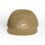 A tan cap with a white embroidered logo on the front.