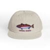 Beige cap with a colorful fish embroidery and 