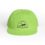 Bright green cap with a black logo and text on the front.